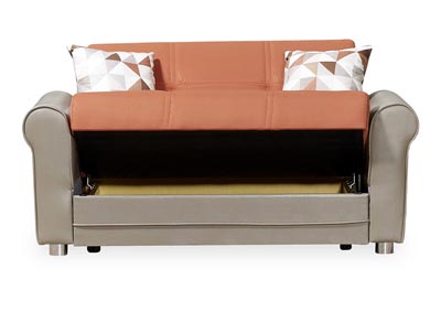 Avalon Plus Prusa Orange Polyester Love Seat,Ottomanson (Previously Casamode)